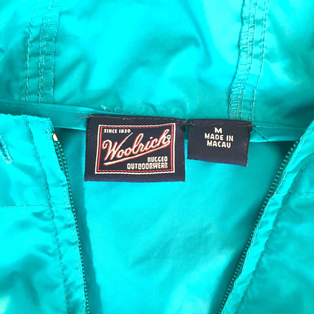 Woolrich Teal-Colored Windbreaker Light Jacket - Picture 3 of 4